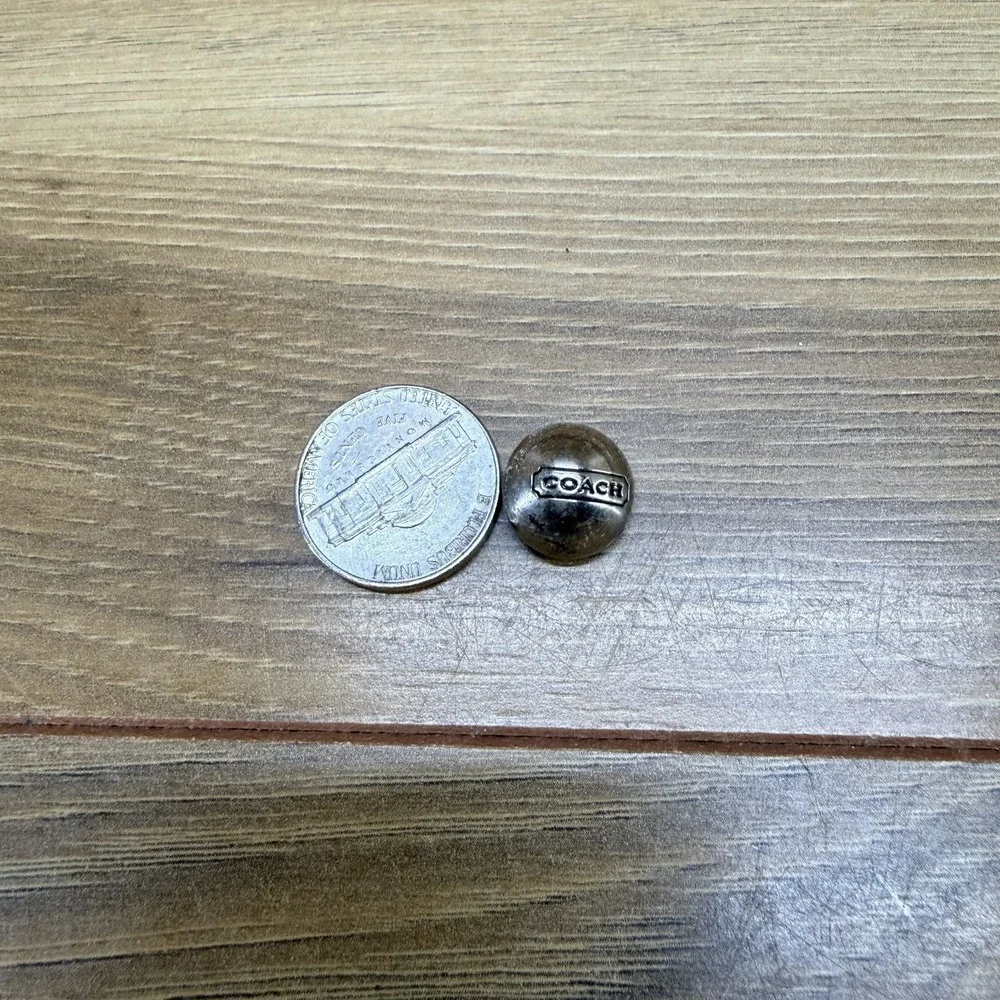 Coach Y2K 2000's Small Button Nickel Silver Tone Replacement 1 Button Round